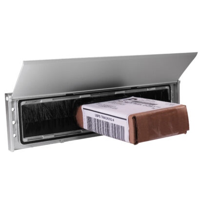 Model: Surface Open with Item: gasket, brushes, anchoring points, torsion rods. Installed as a retrofit to save energy or as a new install. This draft dodger surface mount mail slot is the best option to keep your dwelling's thermal envelope closed.